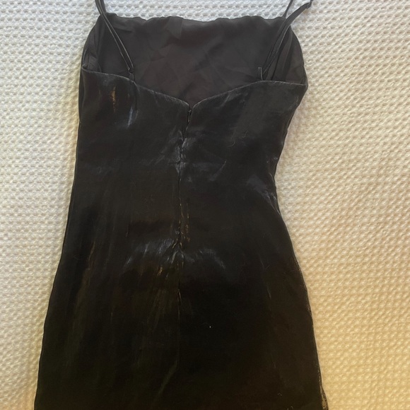 Nasty-gal sheen little black mini dress 🖤 - Picture 2 of 5